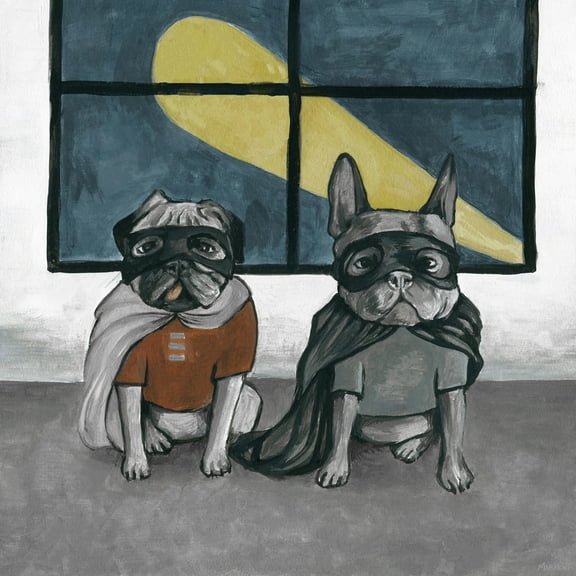 Marmont Hill Four Legged Heroes Canvas Wall Art, 12" x 12"