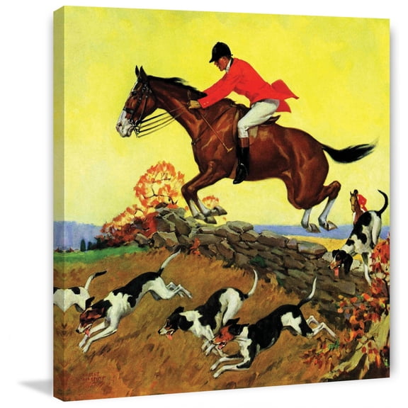 Marmont Hill Fox Hunter by Robert Keareote Painting Print on Canvas