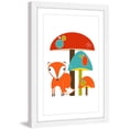 thumbnail image 1 of Marmont Hill "Fox and Mushrooms" by Karen Zukowski Framed Painting Print, 1 of 5