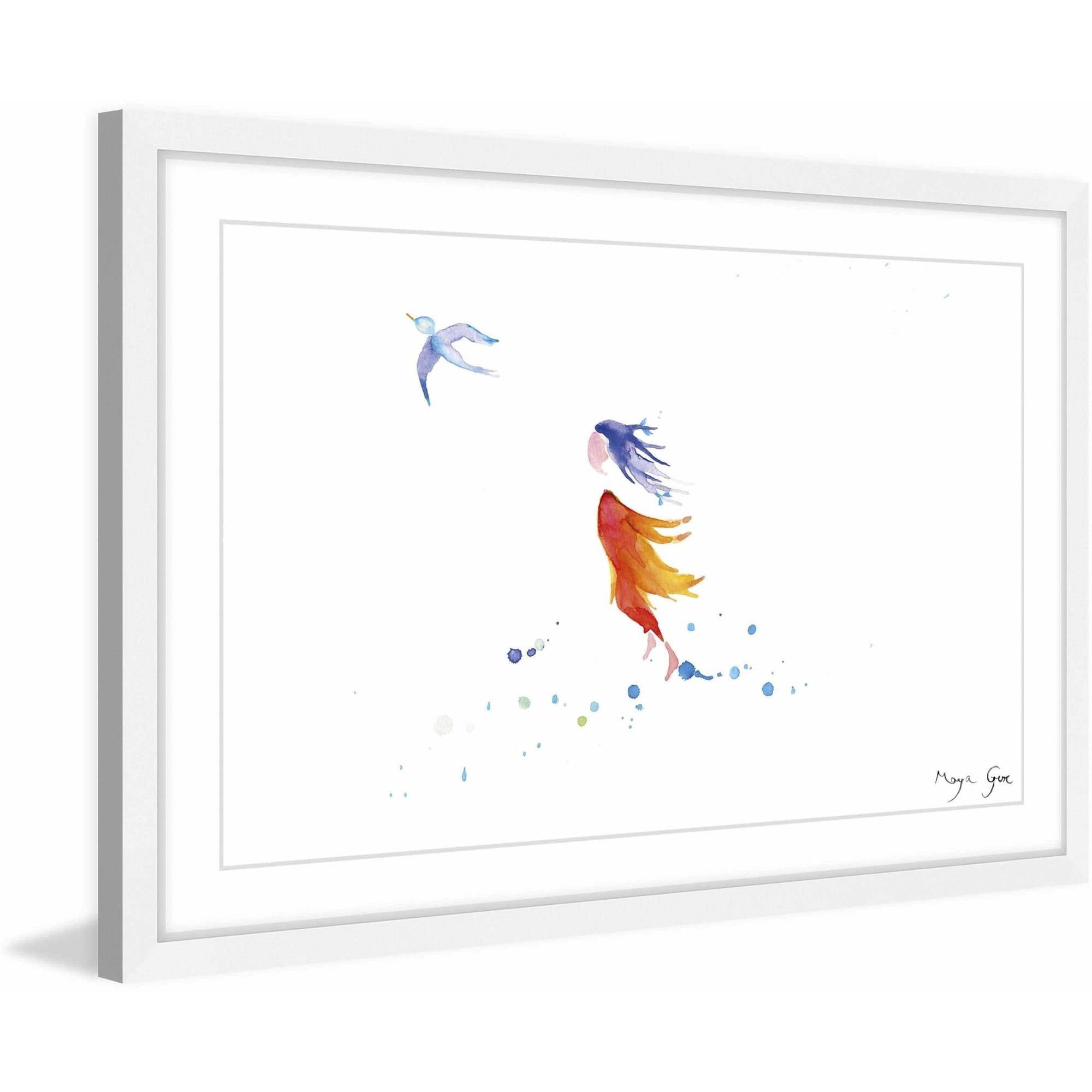 Marmont Hill "Free Girl" by Maya Gur Framed Painting Print