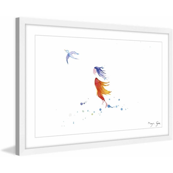 Marmont Hill "Free Girl" by Maya Gur Framed Painting Print