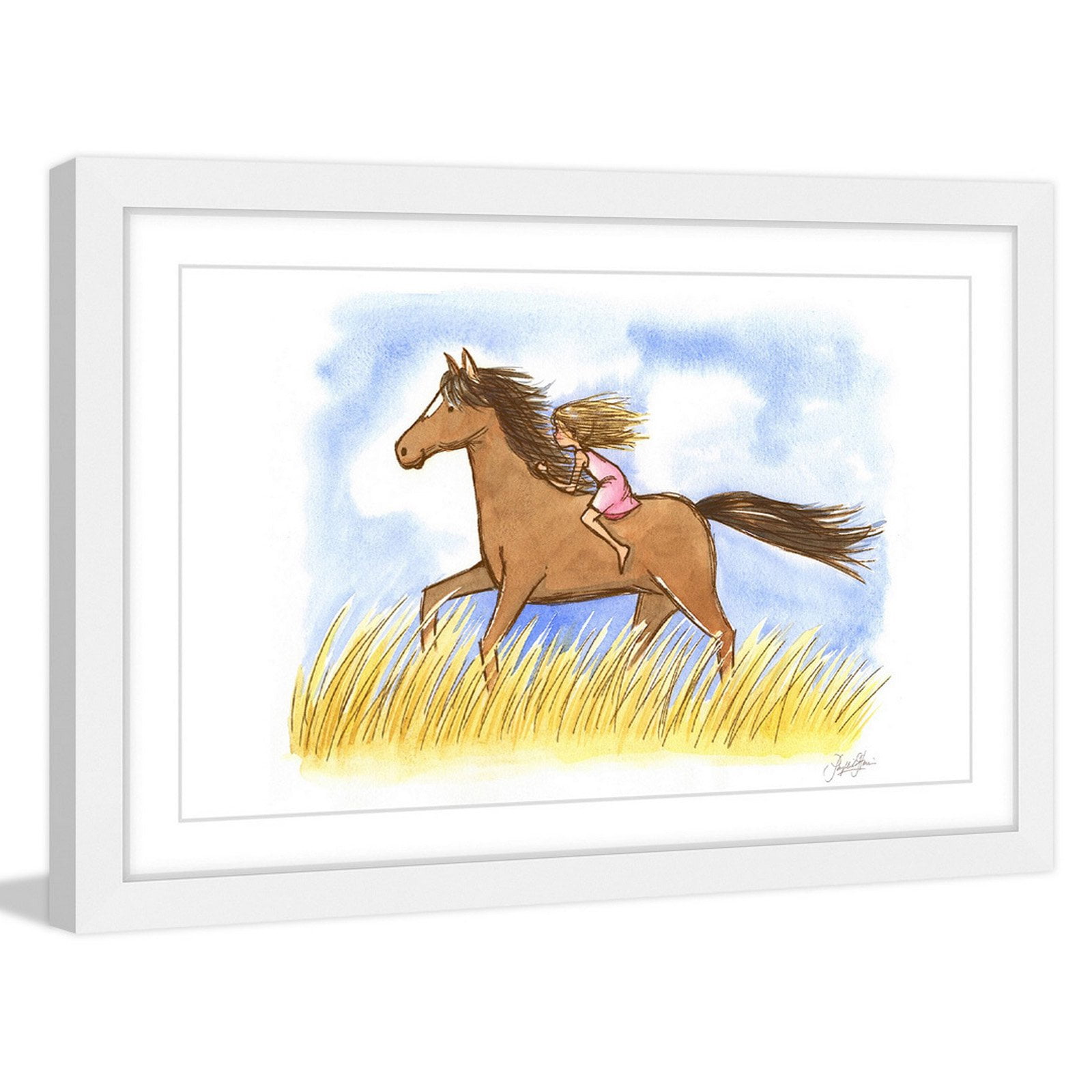 Marmont Hill - "Free as the Wind" by Phyllis Harris Framed Painting Art Print