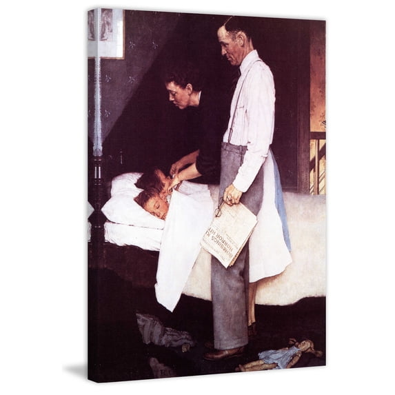 Marmont Hill "Freedom From Fear" by Norman Rockwell Painting Print on Canvas