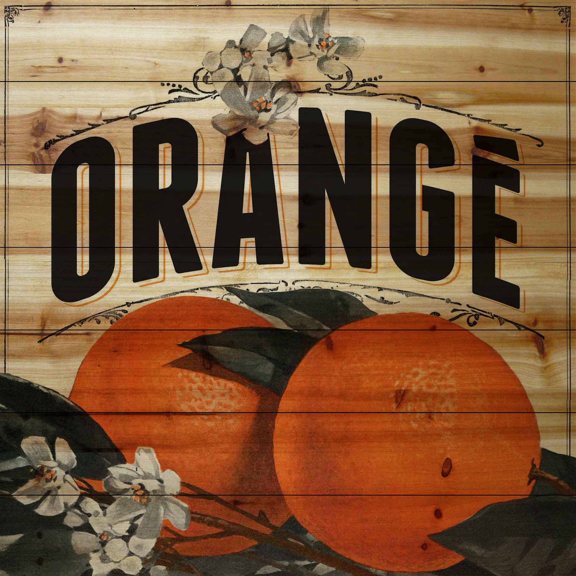 Marmont Hill "French Fruit" Painting Print on Natural Pine Wood