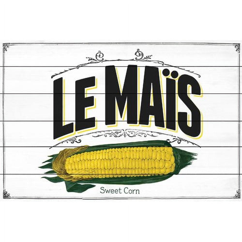 Marmont Hill "French Produce Corn" Painting Print on White Wood