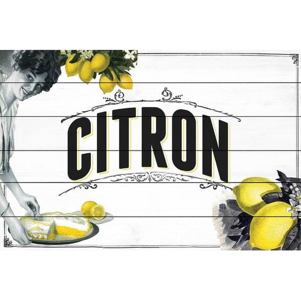 Marmont Hill "French Produce Lemon" Painting Print on White Wood