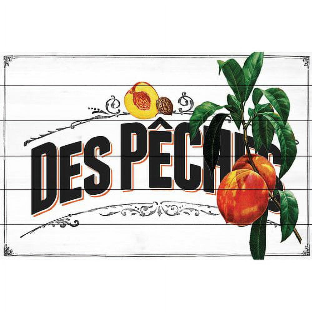 Marmont Hill "French Produce Peaches" Painting Print on White Wood