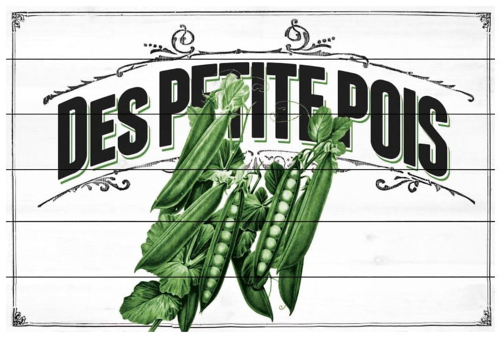 Marmont Hill "French Produce Small Peas" Painting Print on White Wood