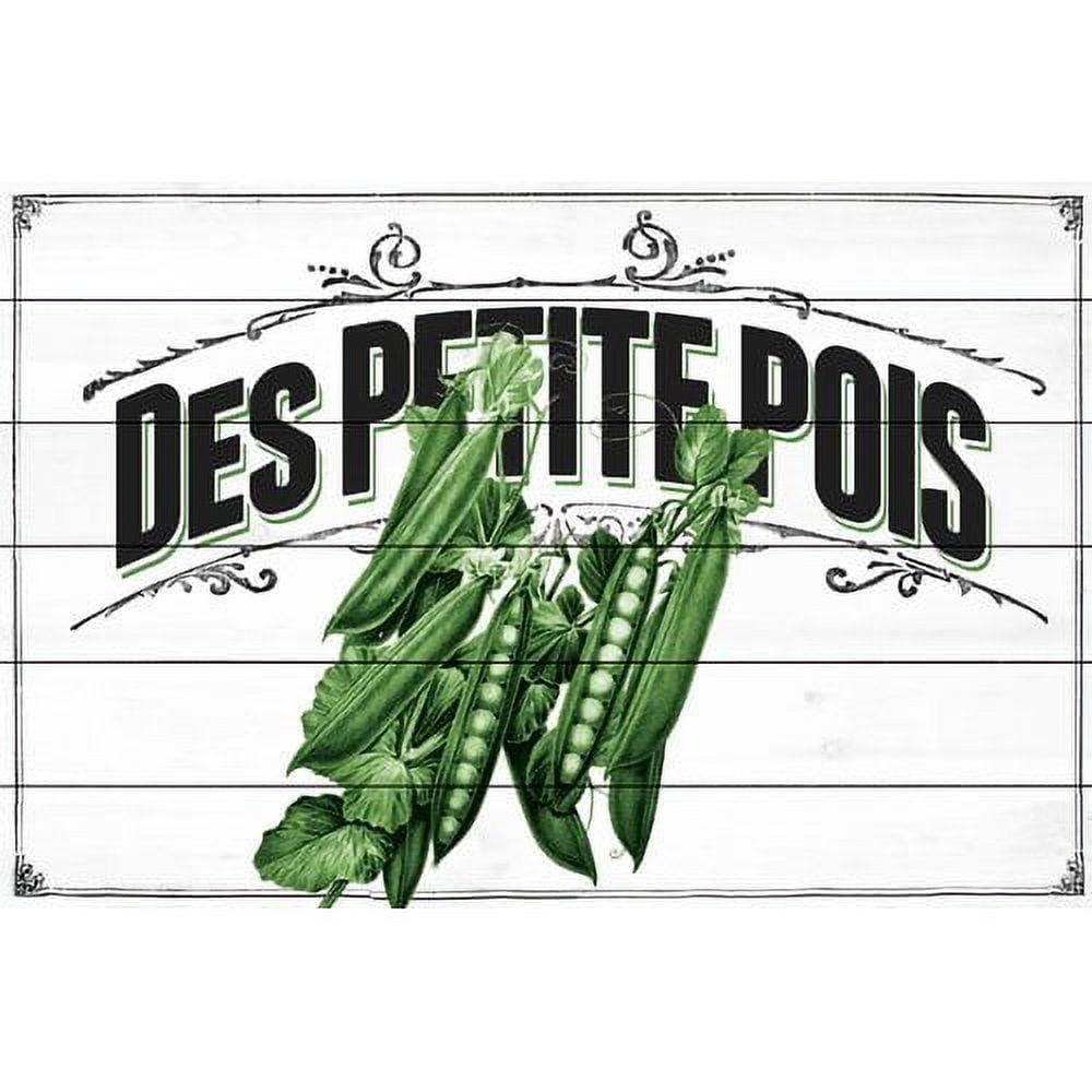Marmont Hill "French Produce Small Peas" Painting Print on White Wood