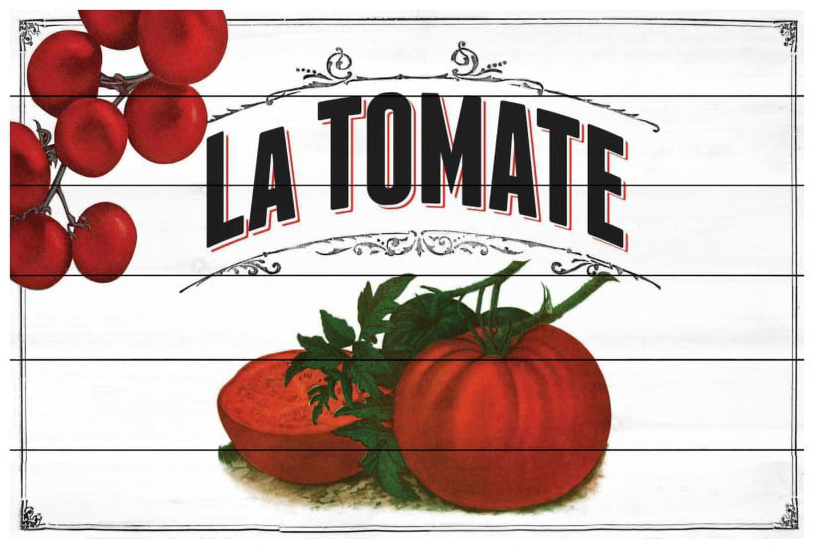 Marmont Hill "French Produce Tomato" Painting Print on White Wood