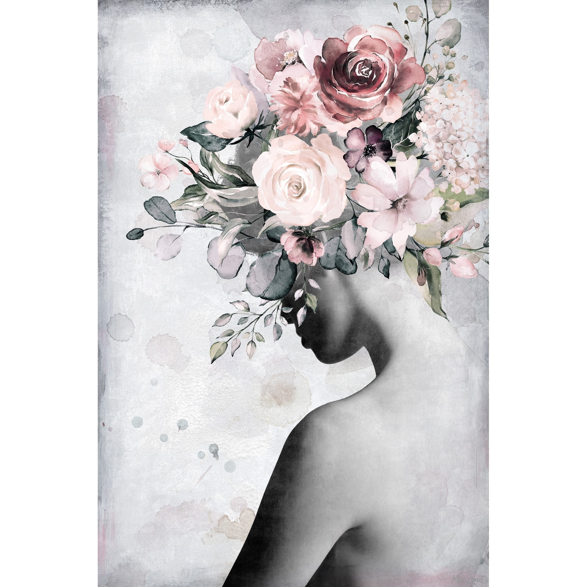 Marmont Hill Fresh Floral Crown Canvas Wall Art