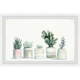 thumbnail image 1 of Marmont Hill Frosty Succulents Framed Painting Print, 1 of 6