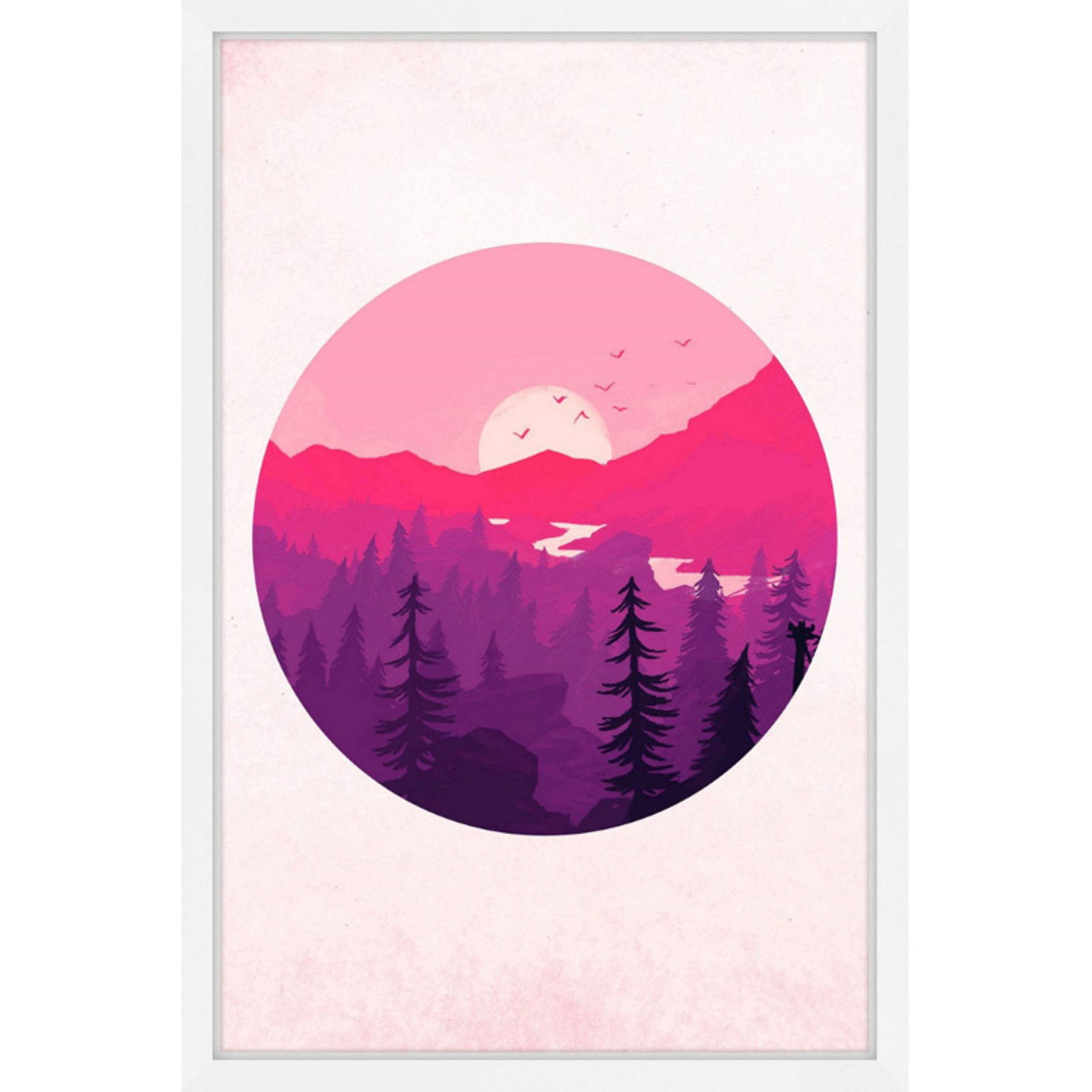Marmont Hill "Fuchsia Sunset" Framed Painting Print