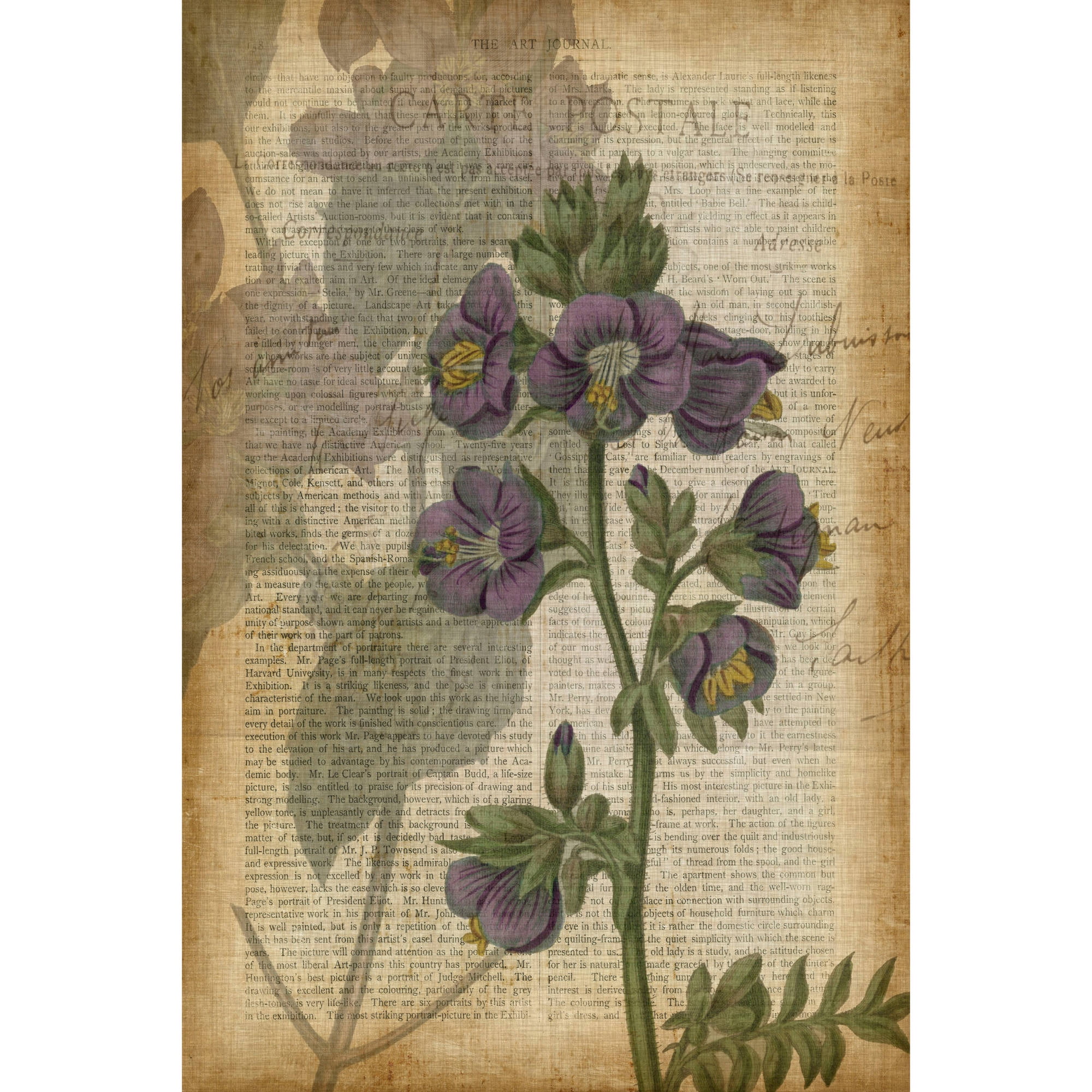 Marmont Hill "Fucshia Flowers I" Painting Print on Wrapped Canvas
