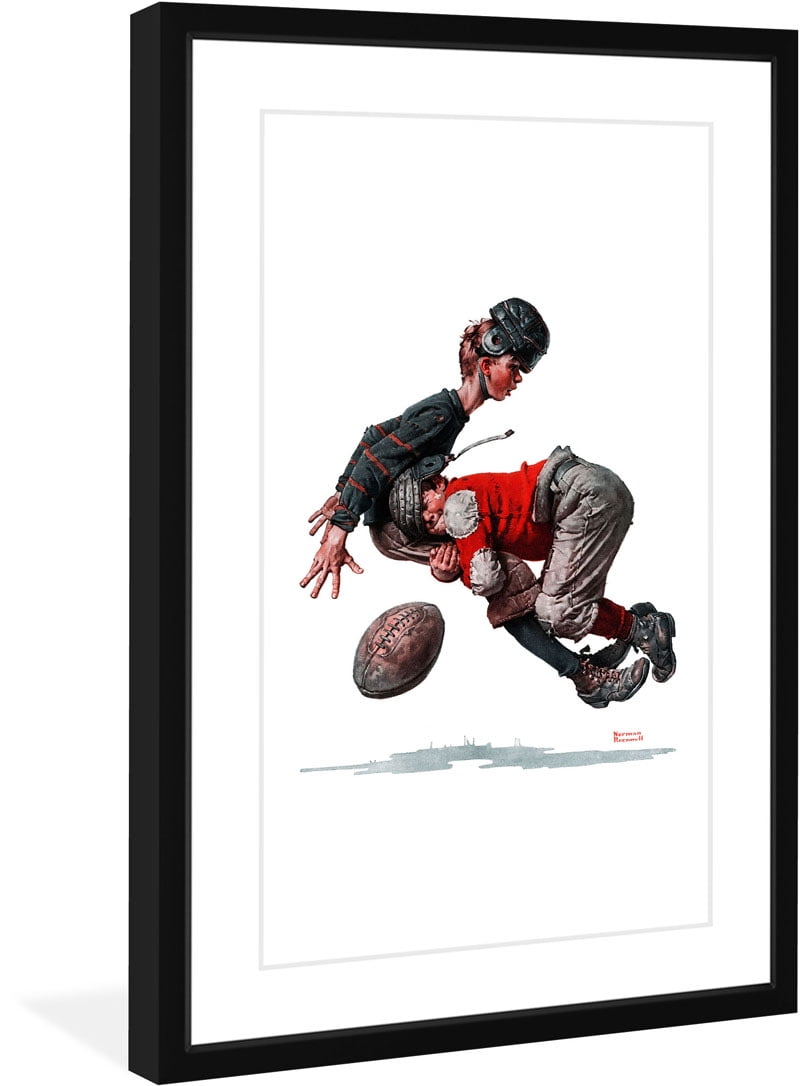 Marmont Hill 'Fumble' by Norman Rockwell Framed Painting Print