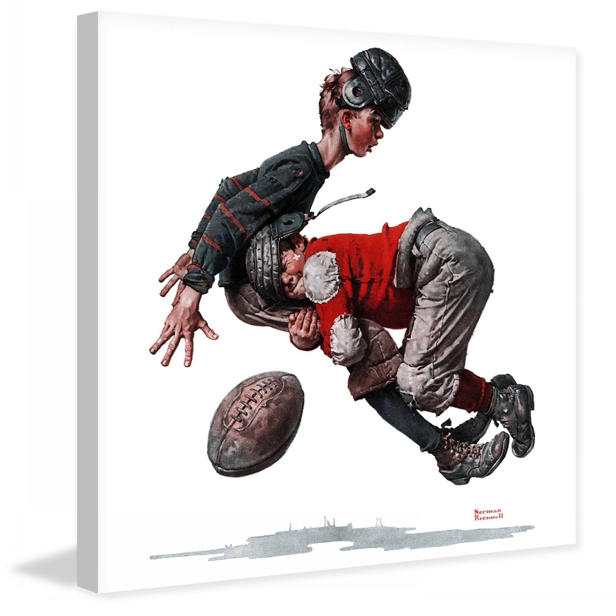 Marmont Hill "Fumble or Tackled by Norman Rockwell Painting Print on Canvas
