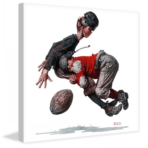 Marmont Hill "Fumble or Tackled by Norman Rockwell Painting Print on Canvas
