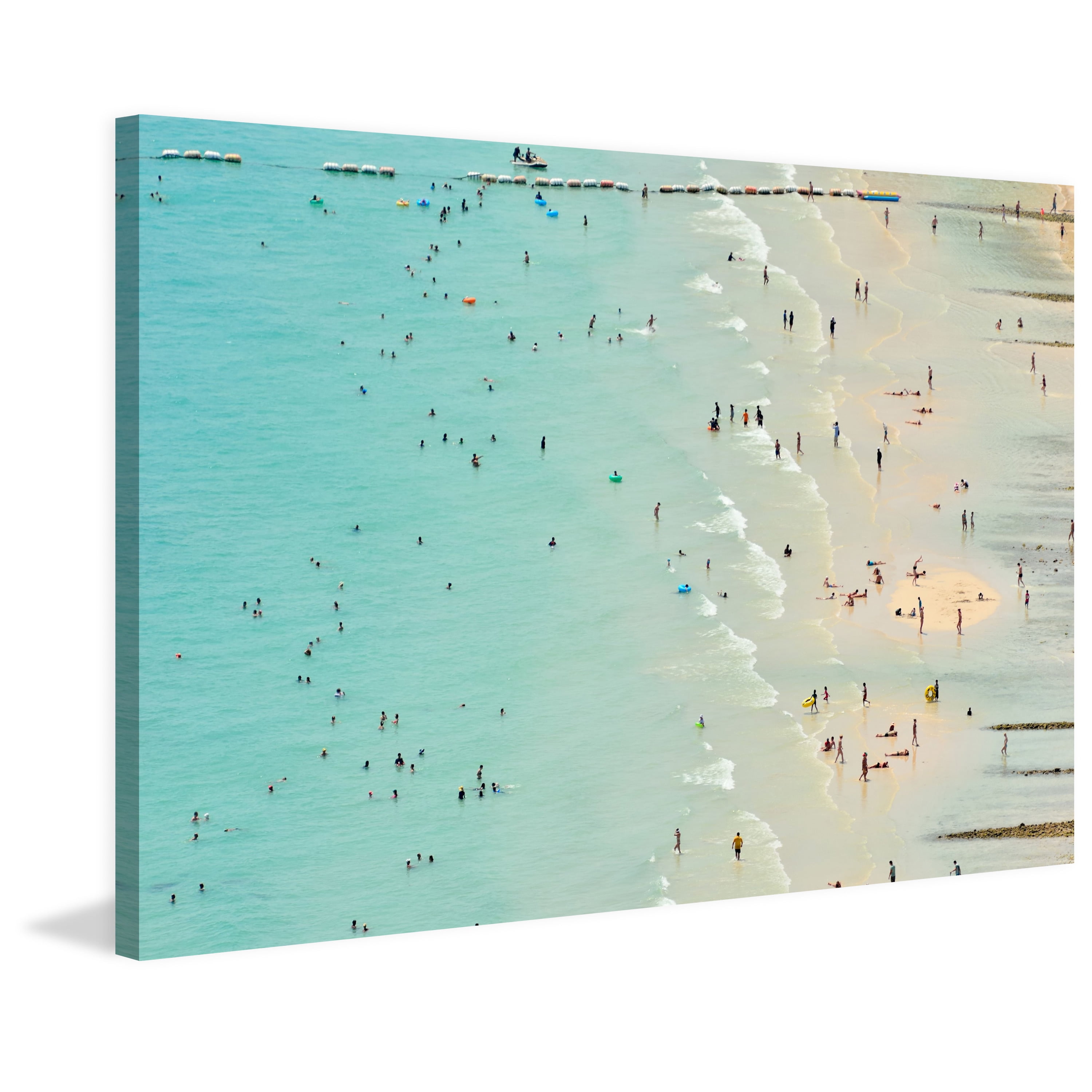 Marmont Hill "Fun at the Beach" Painting Print on Wrapped Canvas