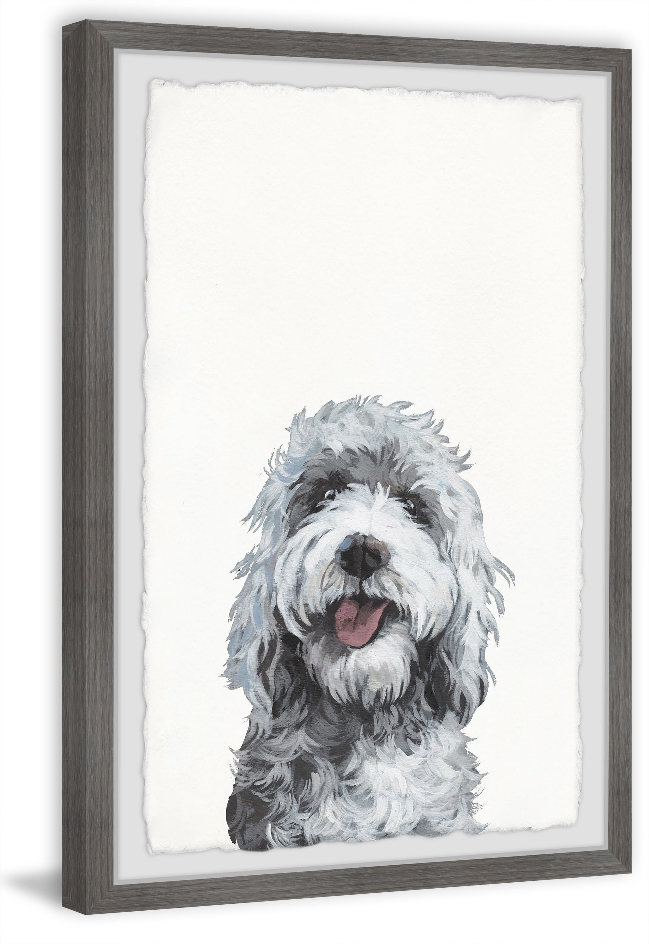 Marmont Hill "Furr in White" Framed Painting Print