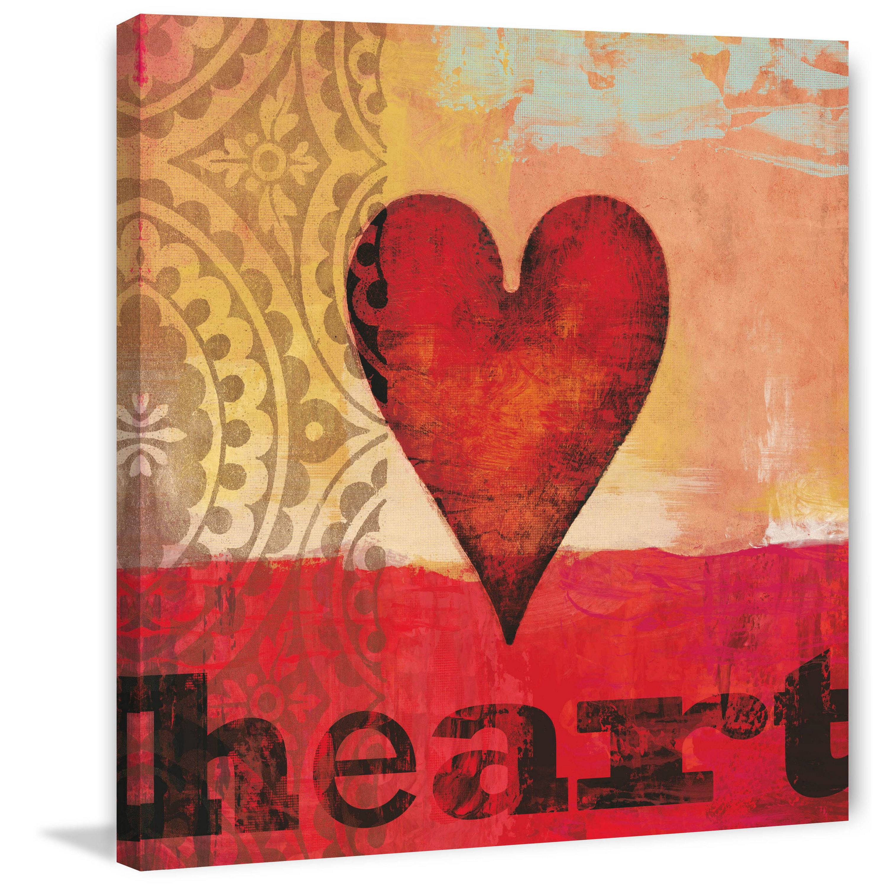 Marmont Hill "Game Play Heart" Painting Print on Canvas