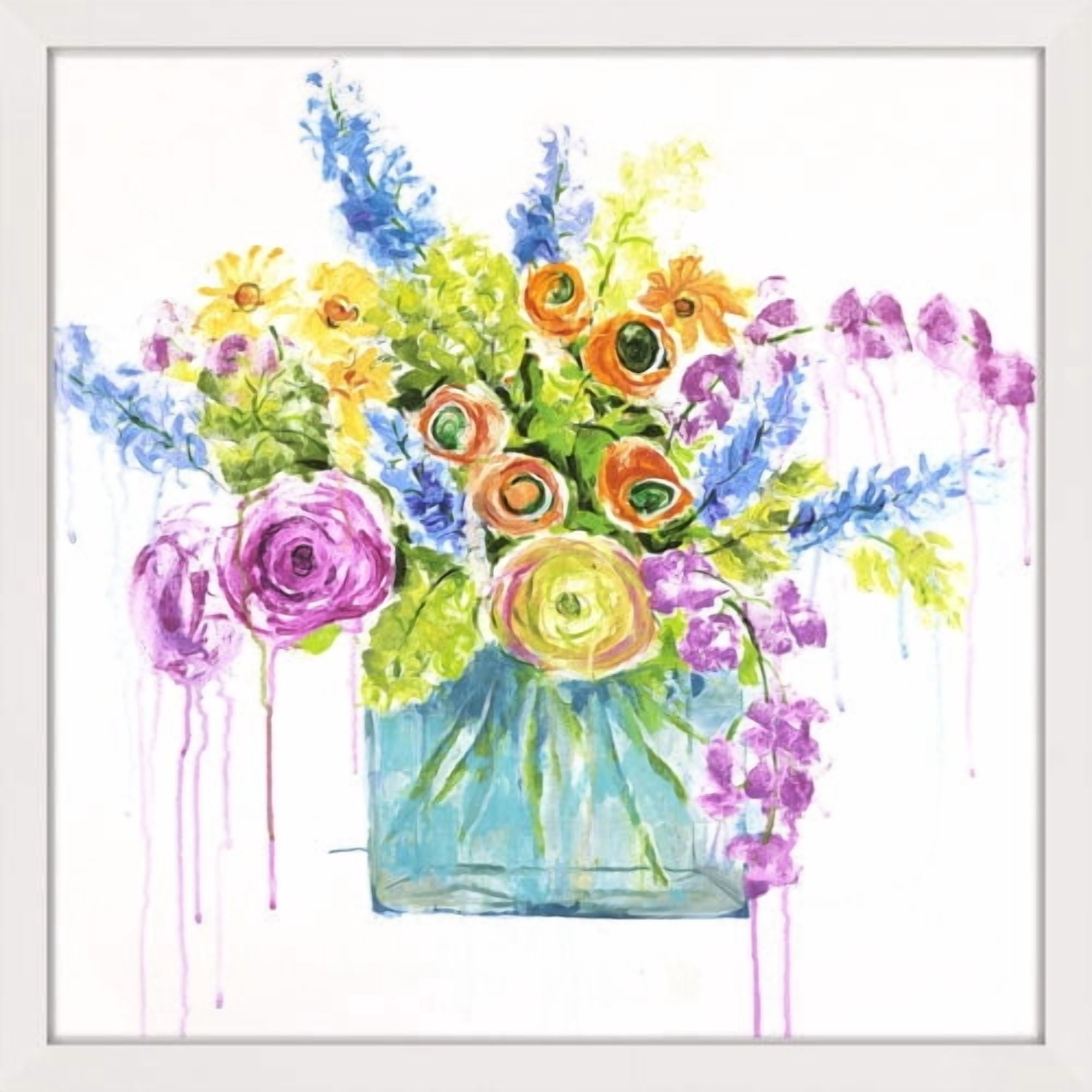 Marmont Hill - "Garden Bloom II" by Julie Joy Framed Painting Print