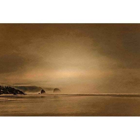 Marmont Hill "Gentle Coastal Sunrise" Painting Print on Canvas