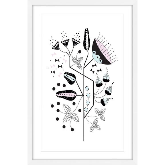 Marmont Hill "Geo Floral" by Katarina Snygg Framed Painting Print