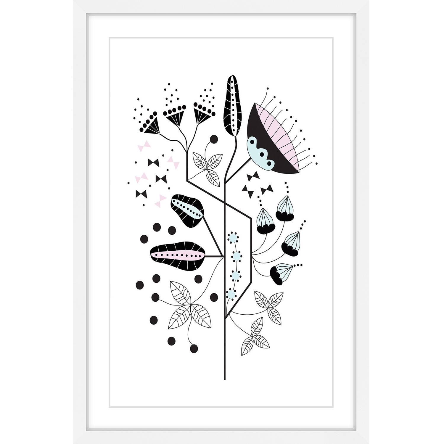 Marmont Hill "Geo Floral" by Katarina Snygg Framed Painting Print