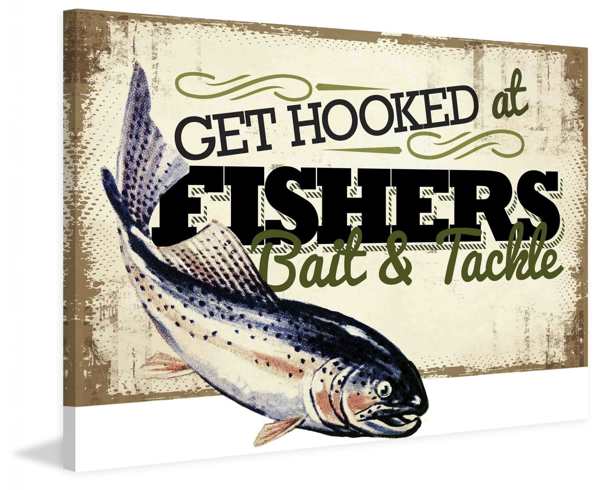 Marmont Hill Inc Marmont Hill - "Get Hooked at Fishers" by Saturday Evening Post Painting Print on Canvas - Multi-color