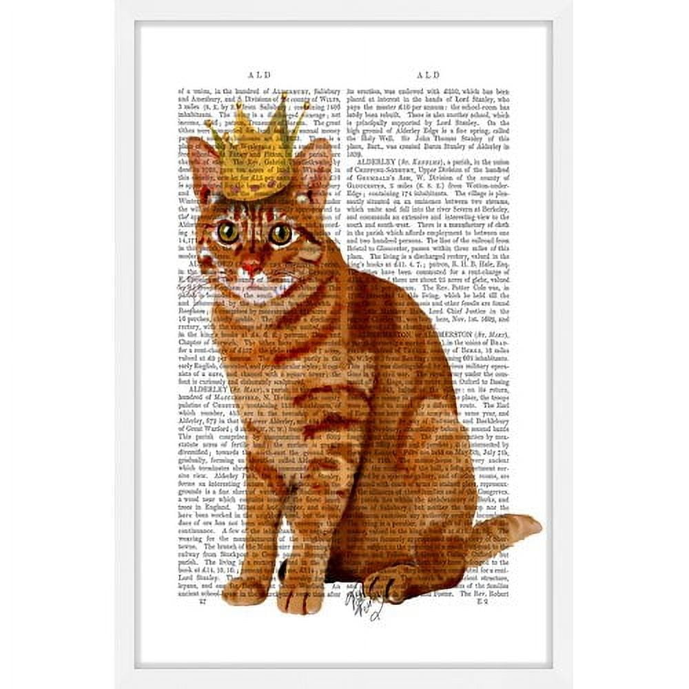 Marmont Hill "Ginger Cat Crown" Framed Painting Print