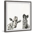 thumbnail image 1 of Marmont Hill Giraffe and Zebra II Framed Wall Art, 1 of 6