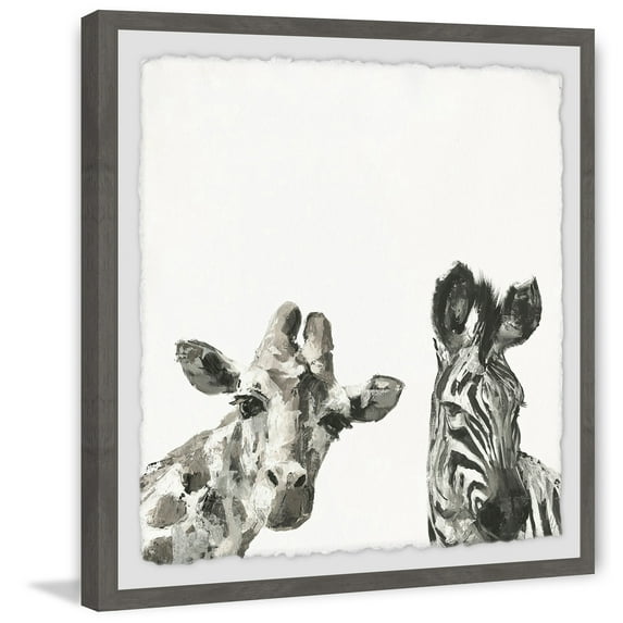 Marmont Hill Giraffe and Zebra II Framed Wall Art