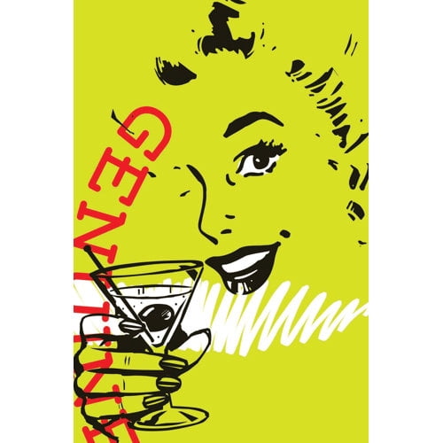 Marmont Hill 'Girl Drink 1' Print on Wrapped Canvas