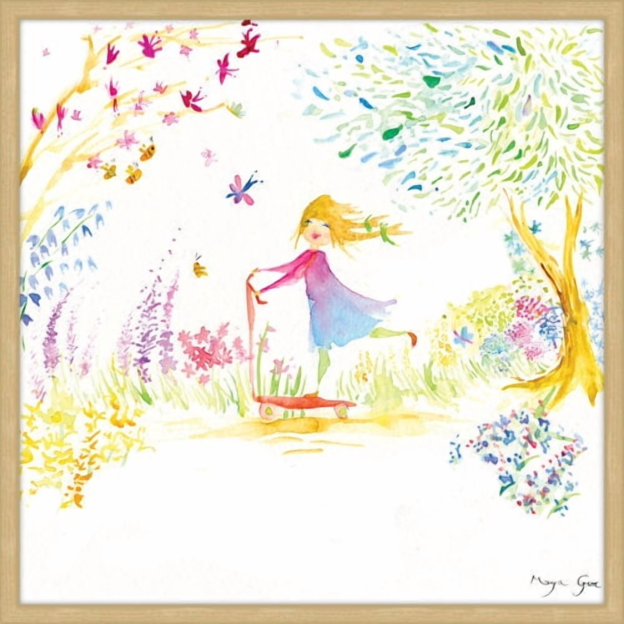 Marmont Hill "Girl at the Park" by Maya Gur Framed Painting Print