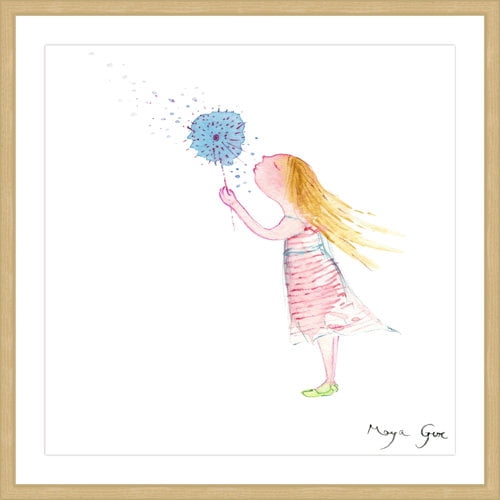 Marmont Hill "Girl with Dandelion" by Maya Gur Framed Painting Print