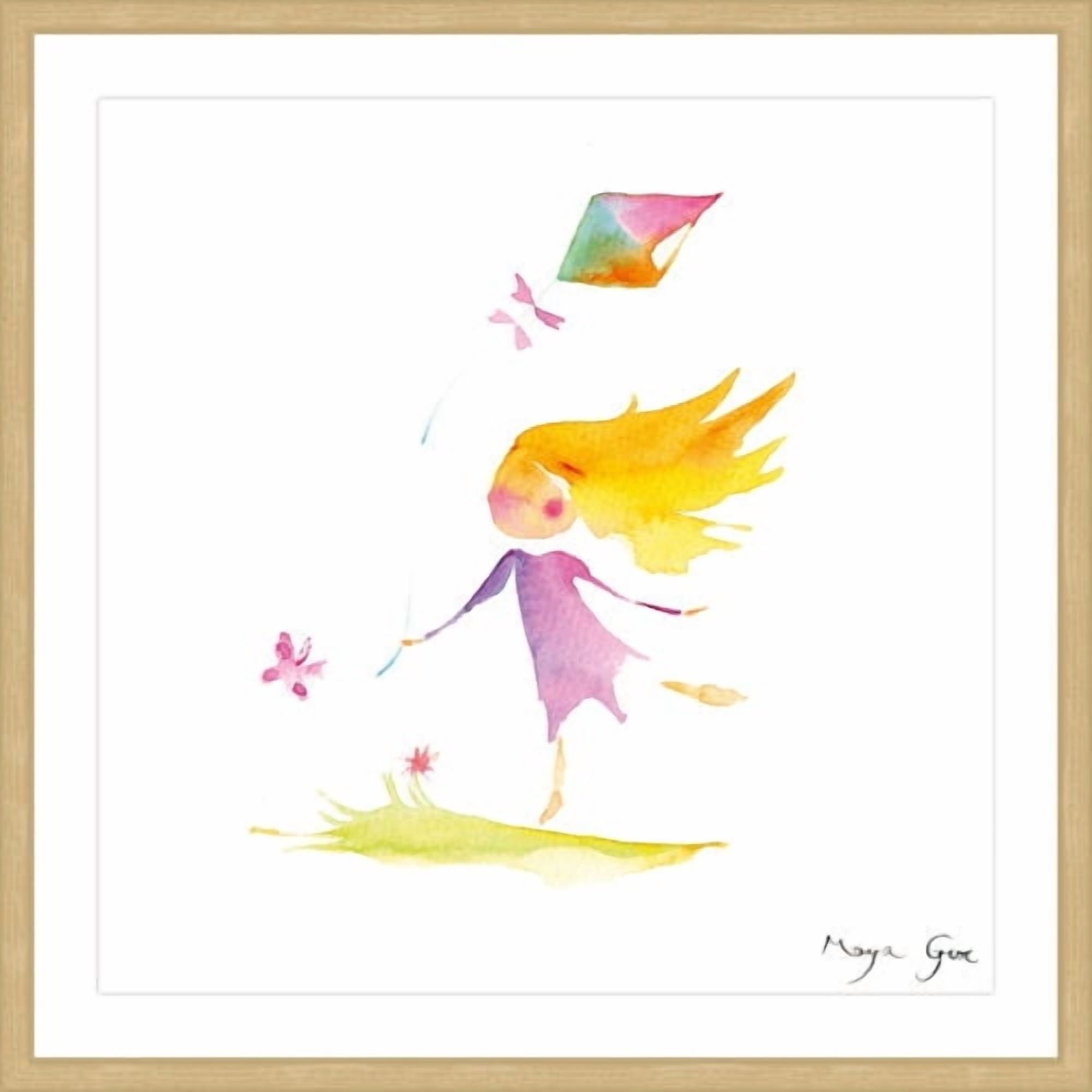 Marmont Hill "Girl with Kite" by Maya Gur Framed Painting Print