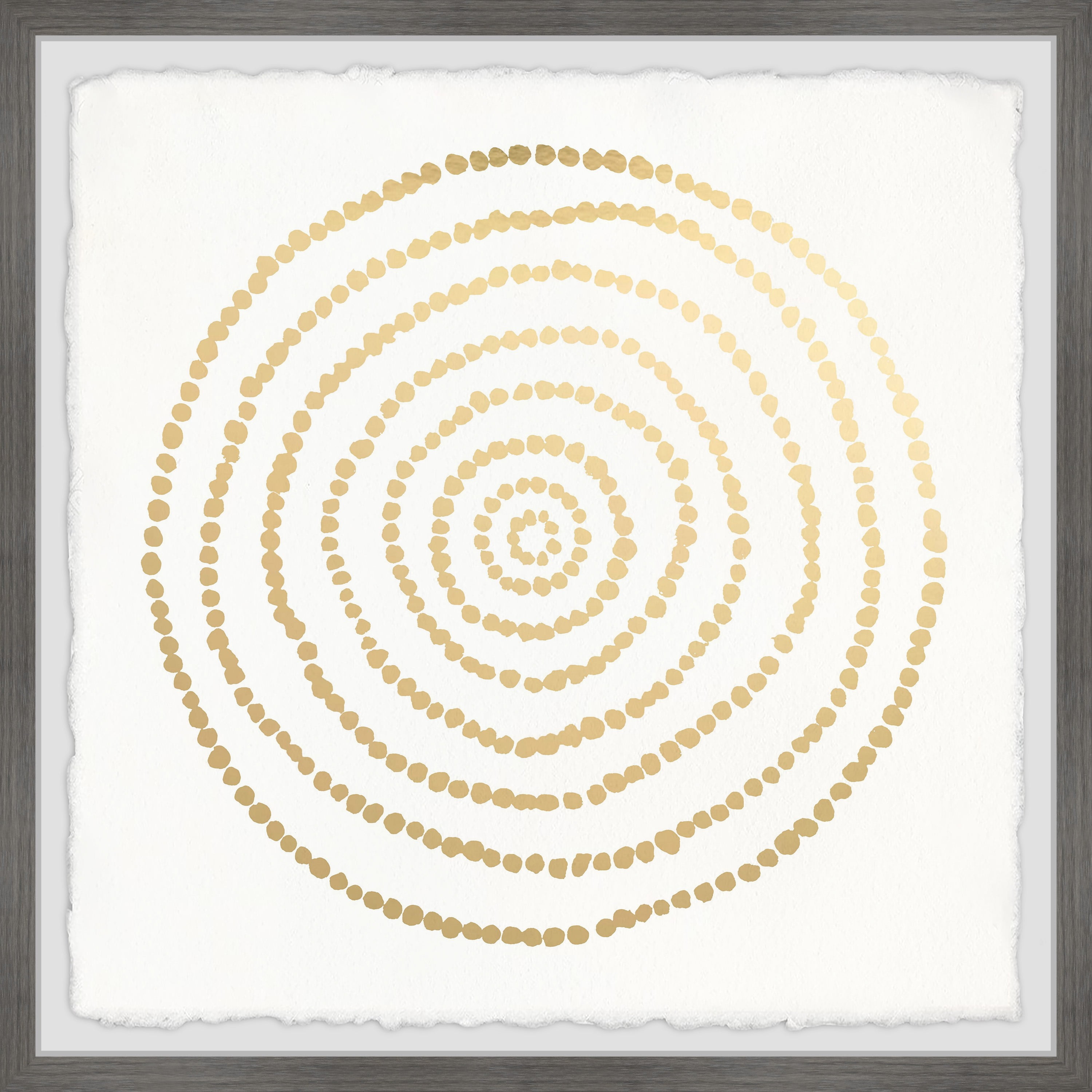 Marmont Hill Golden Dots Framed Wall Art, 24.00" x 1.50"