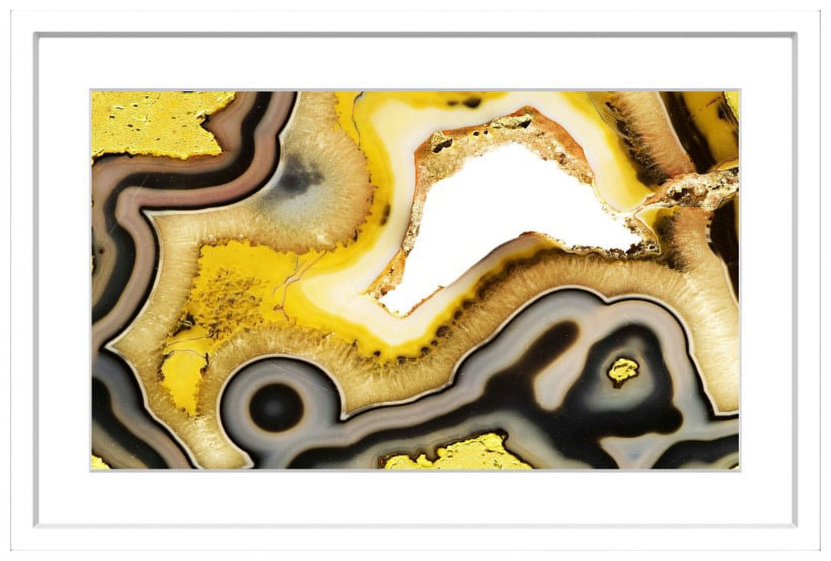 Marmont Hill - "Golden Mineral" Framed Painting Art Print