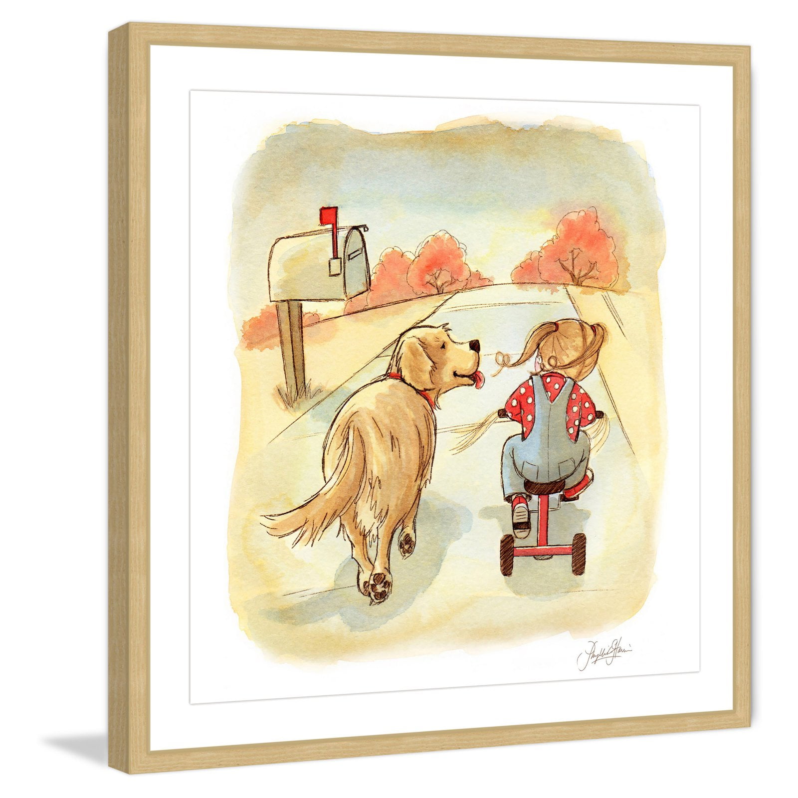 Marmont Hill "Golden Pal" by Phyllis Harris Framed Painting Art Print