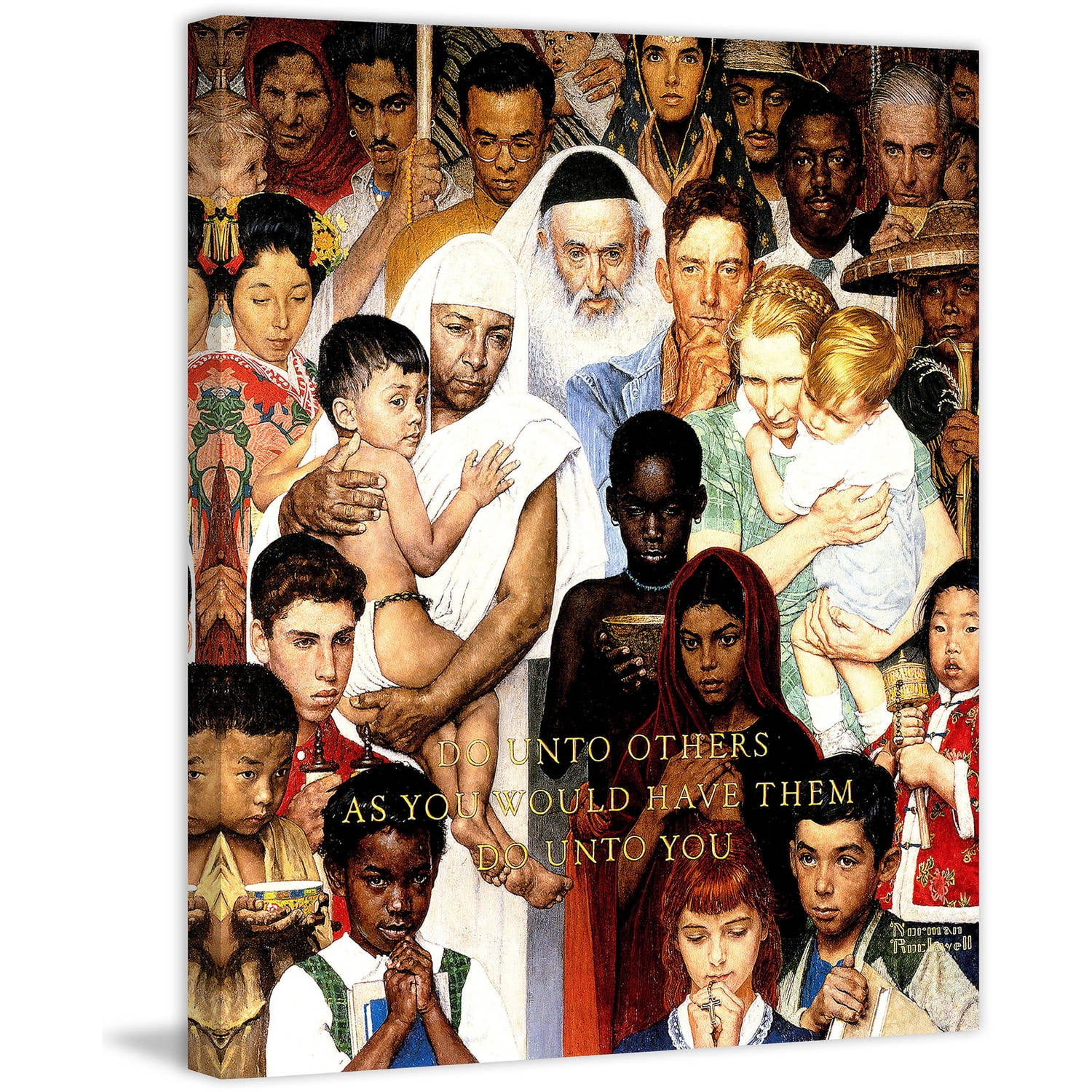 Marmont Hill Golden Rule by Norman Rockwell Canvas Wall Art
