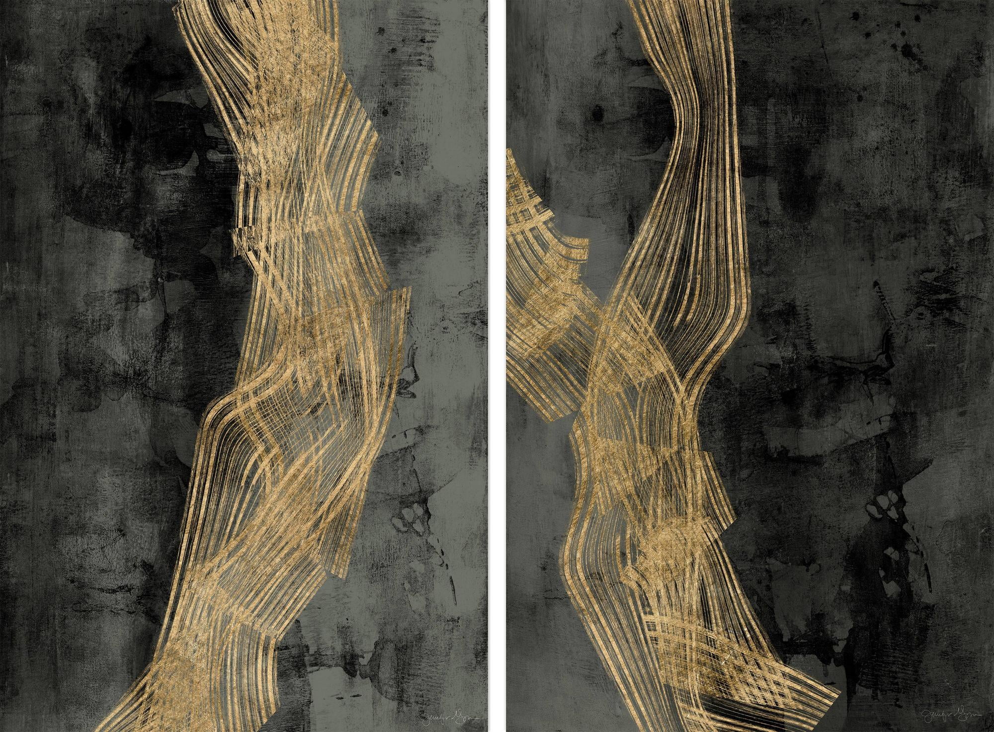 Marmont Hill Golden Waves II Diptych