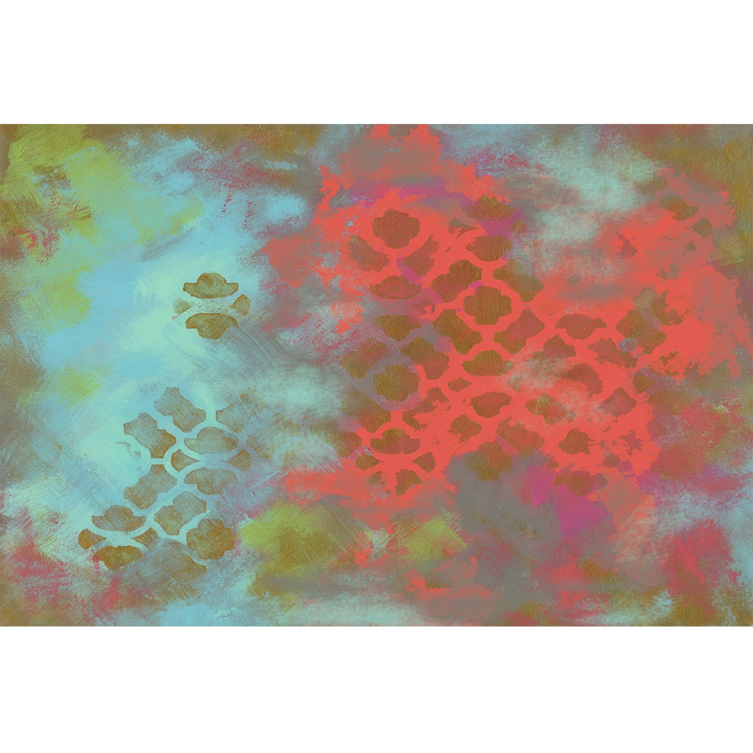 Marmont Hill "Goldmod" by Reesa Qualia Painting Print on Wrapped Canvas