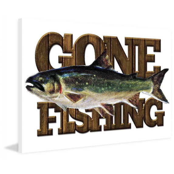 Marmont Hill Inc Marmont Hill - "Gone Fishing" by Saturday Evening Post Painting Print on Canvas - Multi-color