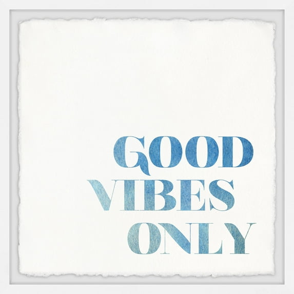 Marmont Hill Good Vibes Only IX by Dantell Framed Wall Art