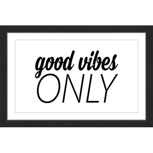 Marmont Hill 'Good Vibes Only' by Diana Alcala Framed Painting Print