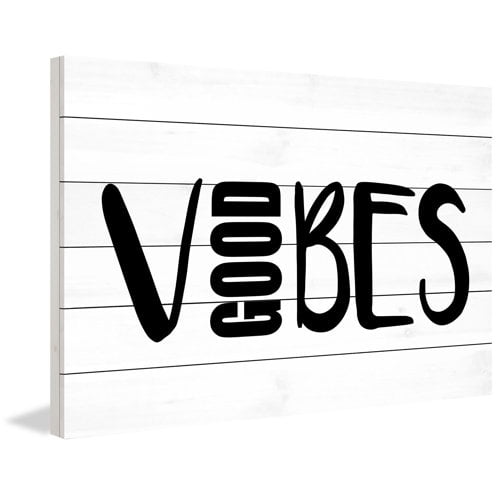 Marmont Hill 'Good Vibes' by Diana Alcala Painting Print on White Wood