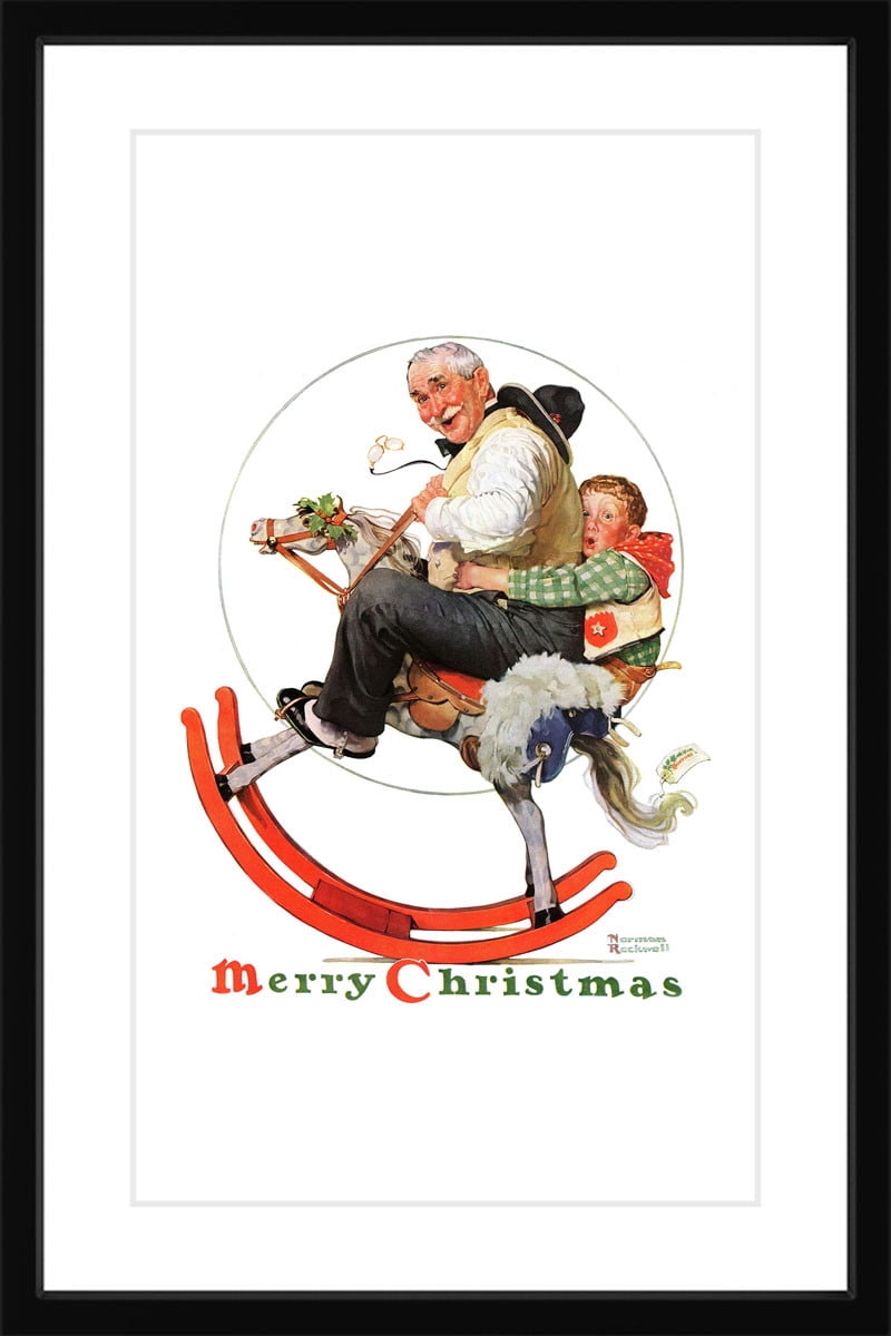 Marmont Hill Inc Norman Rockwell 'Gramps on Rocking Horse' Marmont Hill Framed Art Print - Multi-color