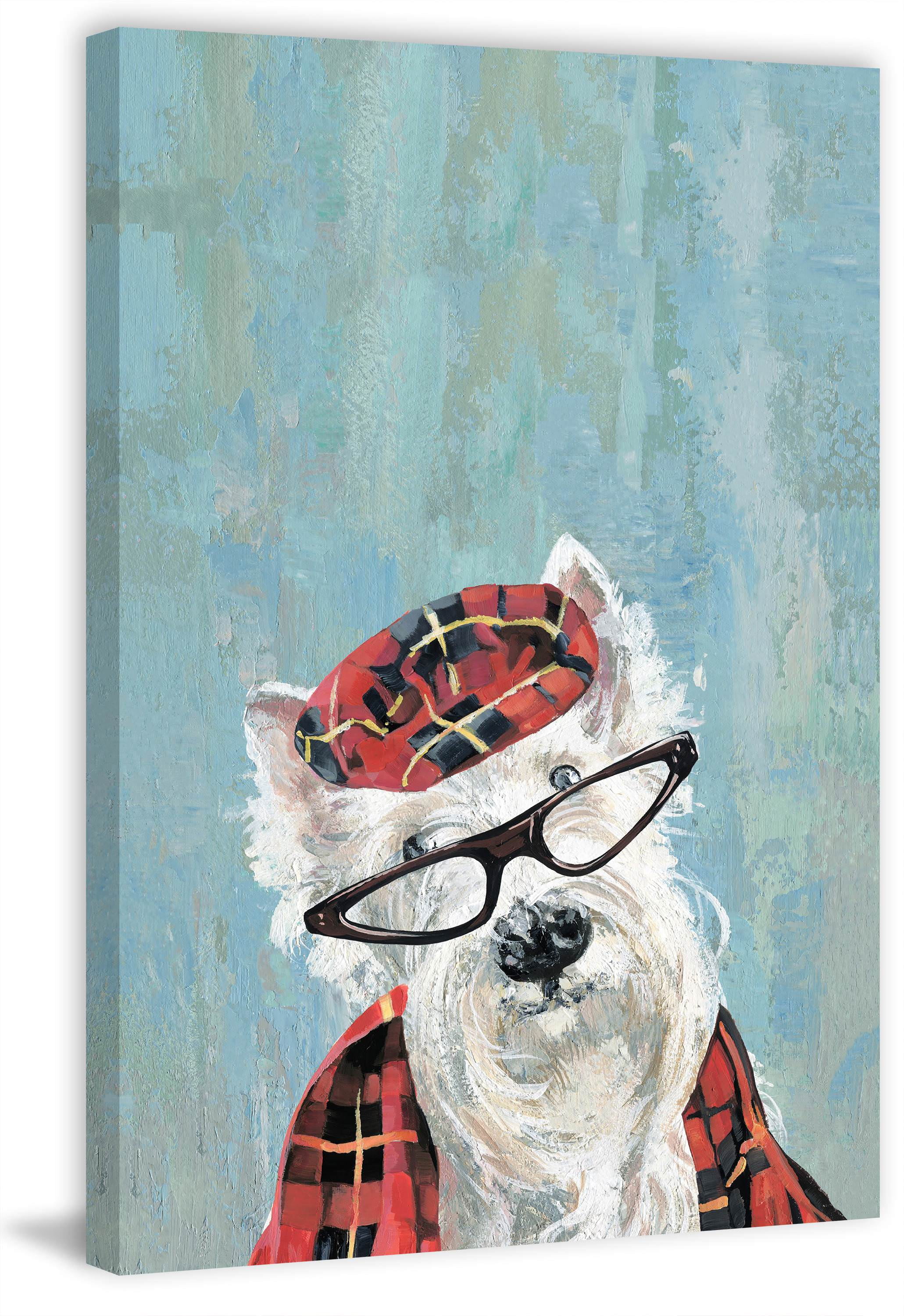 Marmont Hill "Grandpa Dog" Painting Print on Wrapped Canvas
