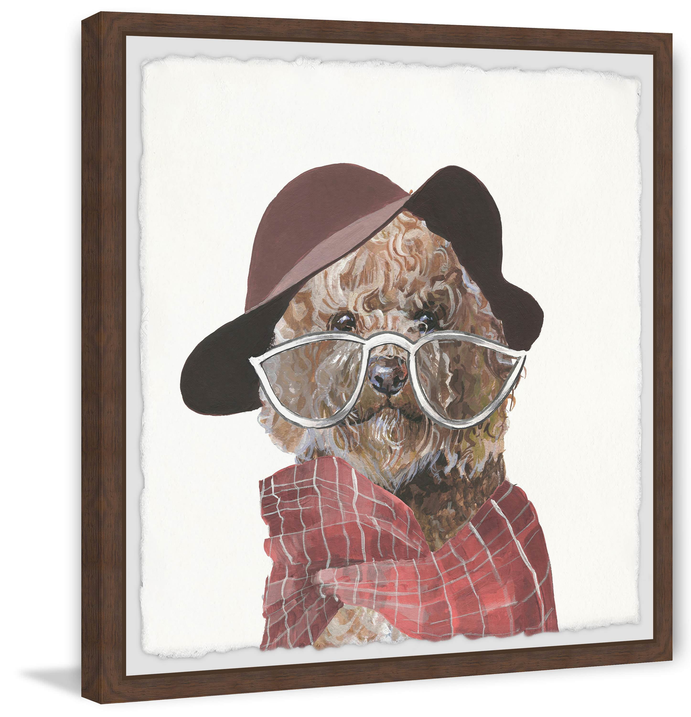 Marmont Hill "Granny Dog" Framed Painting Art Print, 12.00" x 1.50"
