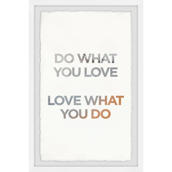 Marmont Hill Gray Do What You Love Framed Wall Art